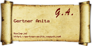 Gertner Anita névjegykártya